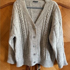 Nygårdsanna (100% undyed British Woo) Cable Knit Cardigan Sweater